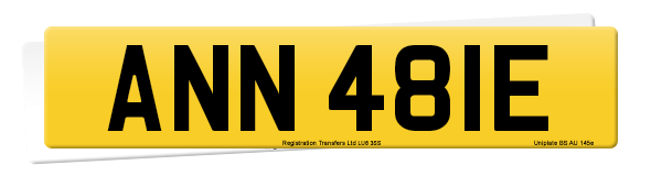Registration number ANN 481E